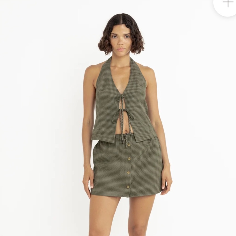 Rhythm Olive Green Skirt Set